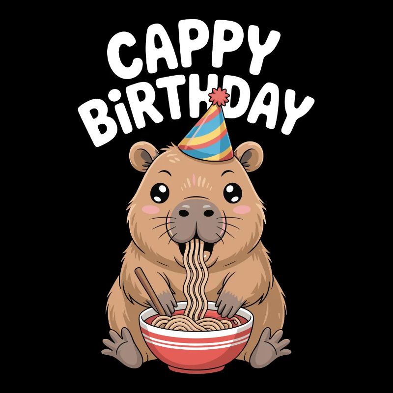 Capybara Ramen Capy Birthday Cappy Birthday