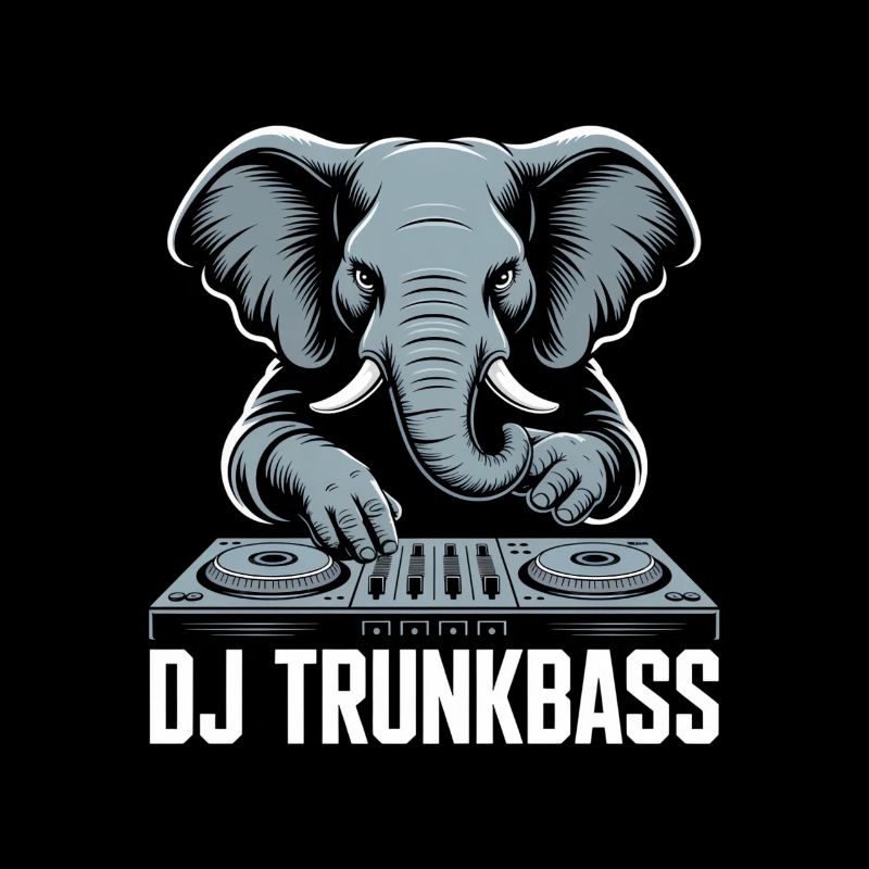 DJ Trunkbass Elephant à la table de mixage basse