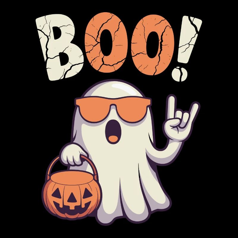 Boo! Cool ghost design for Halloween fans