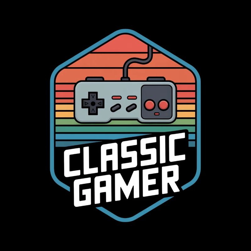 Classic Gamer Retro Controller Nostalgia