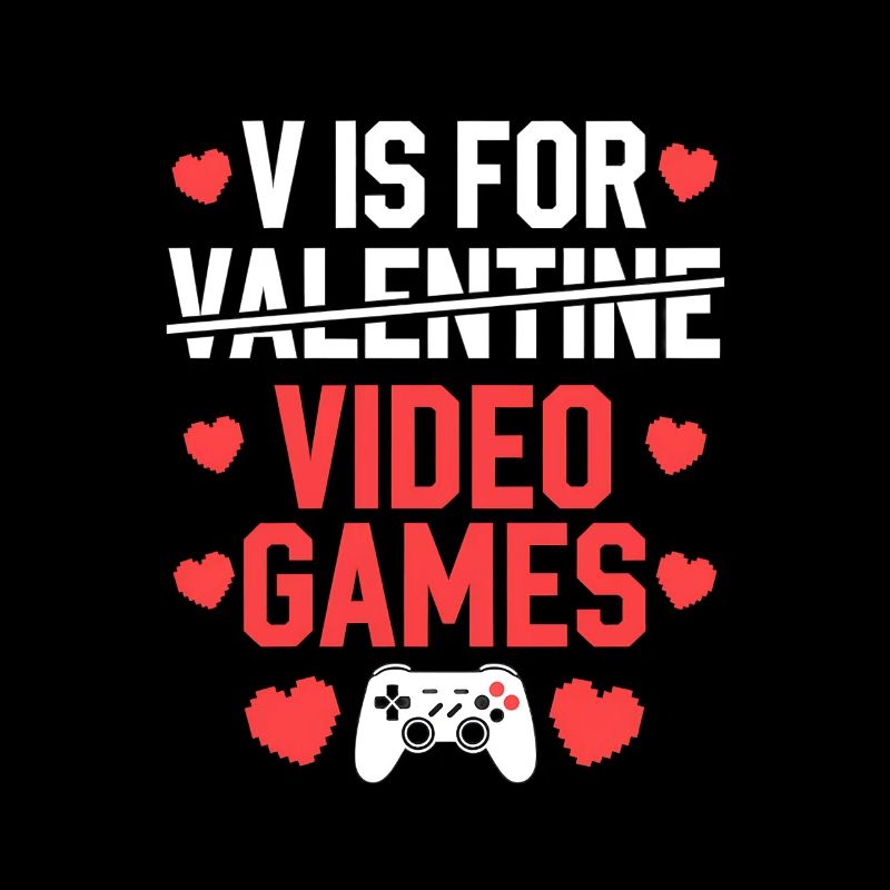 Saint-Valentin Jeux Vidéo Typographie Design