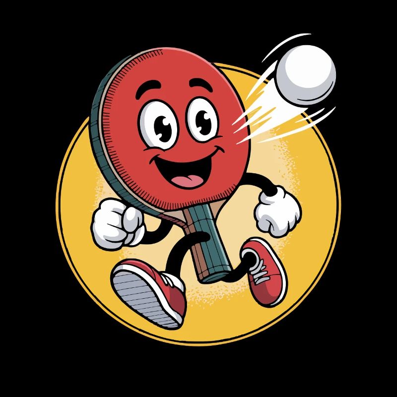Conception de dessin animé de tennis de table