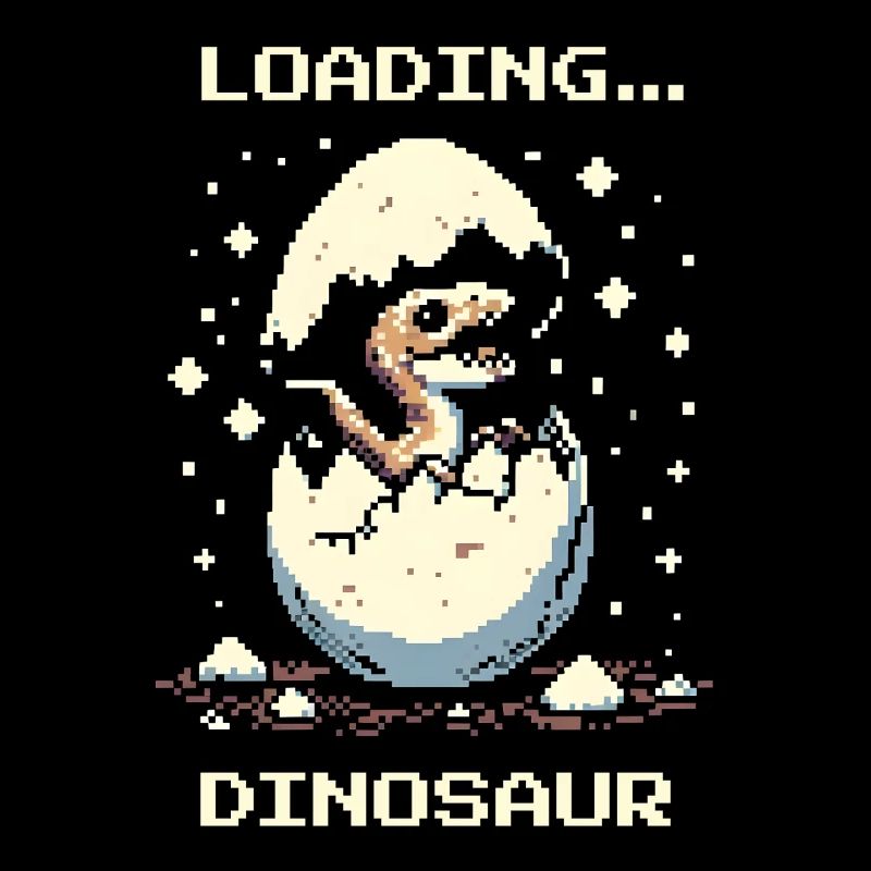 Lädt … Dinosaurier | Retro Dino Pixel Art