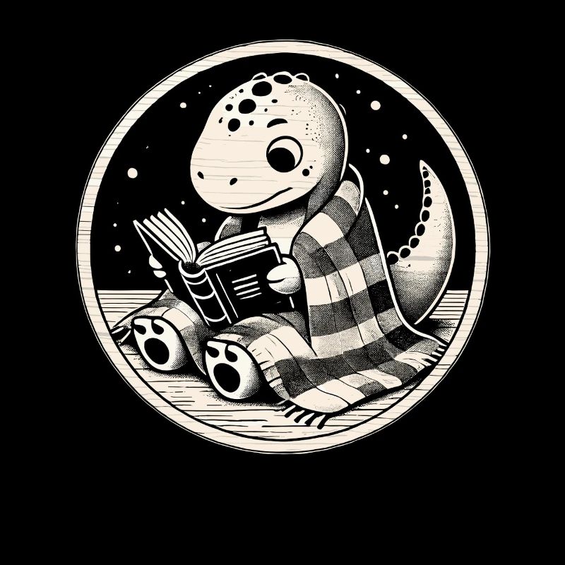 Cozy Reading Dinosaur