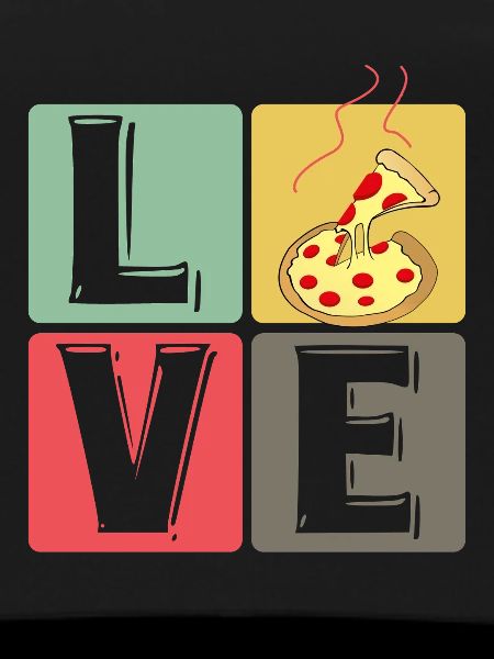 PizzaLove Block Art