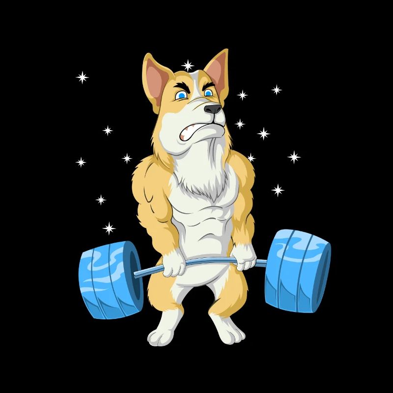 Corgi Gewichtheben