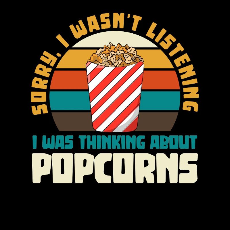 Popcorn Retro Spruch Tee