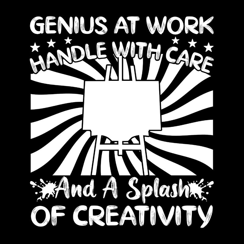 Funny Artist Painter Genius At Work Of Creativity