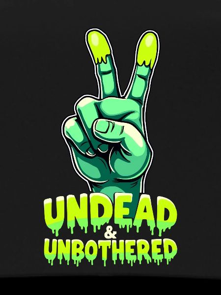 Undead and Unbothered Peace-Zeichen Zombie