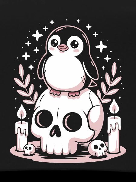 Kawaii Pastel Goth Penguin