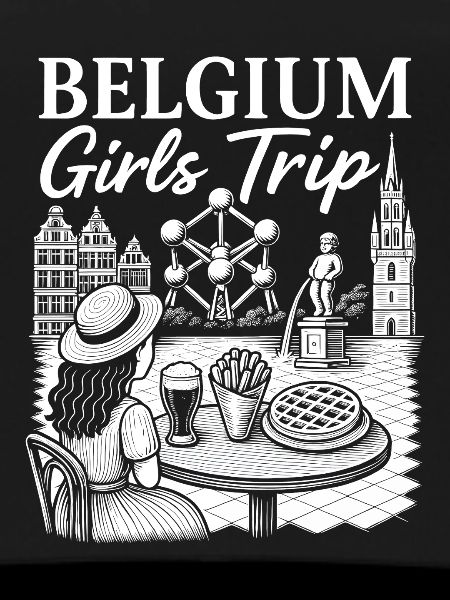Belgien Mädelstrip Illustration