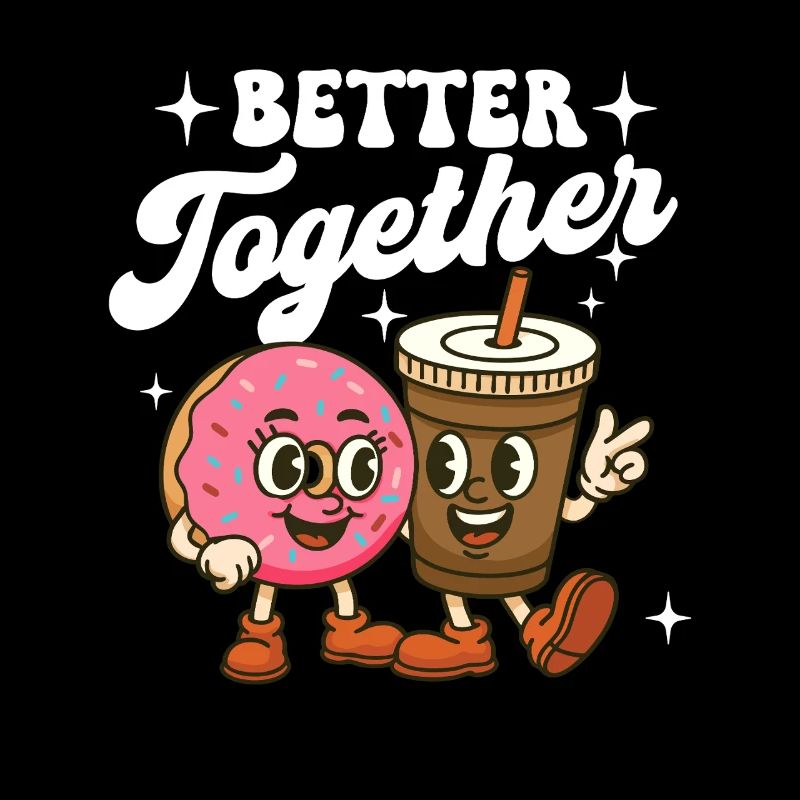 Better Together Cute Coffee Pair Love