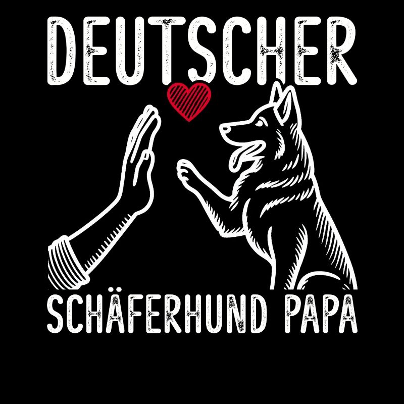Deutscher Schäferhund Papa Vatertag Vater