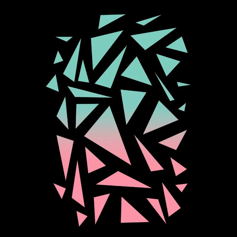 Triangle Pattern - Turquoise Pink