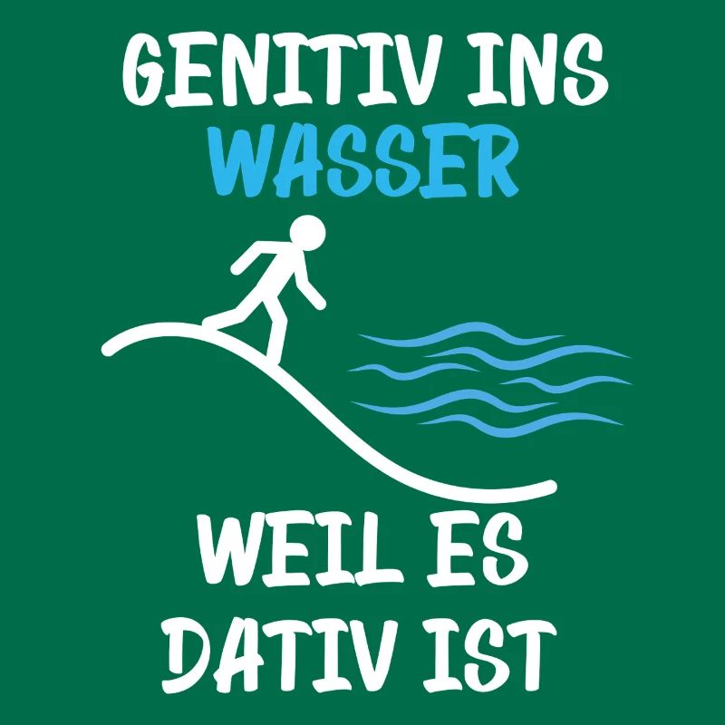 Genitive into the water because it's dative