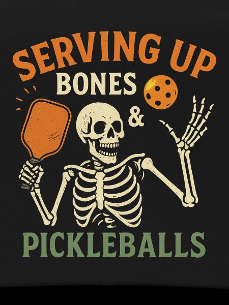 Serving Up Bones Pickleball Halloween