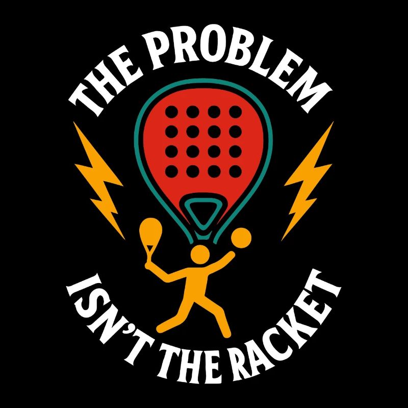 Lustiges Padel-Tennis Das Problem ist nicht der Schläger