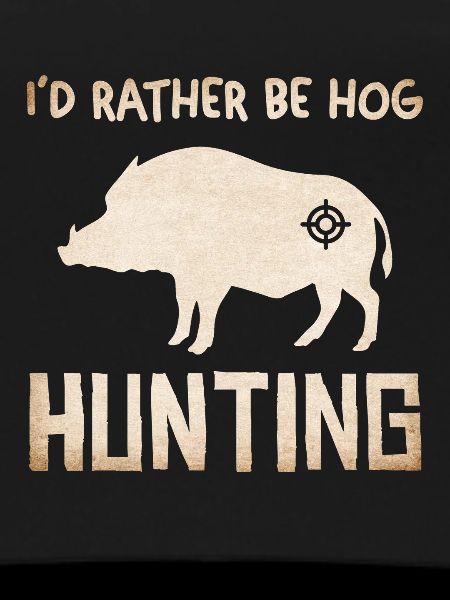 Wild Boar Hunting Silhouette