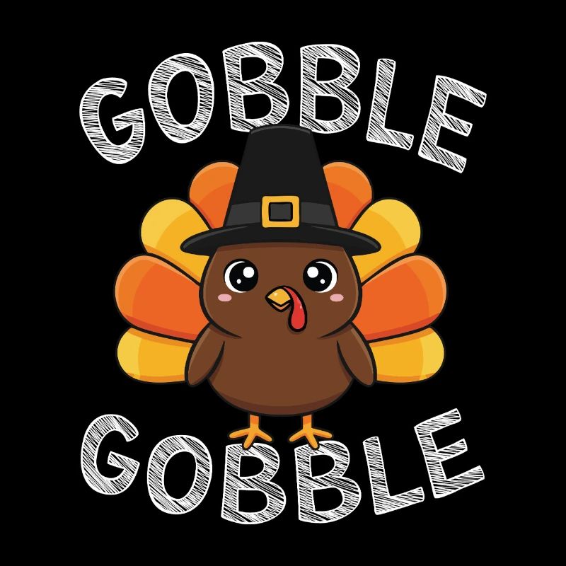 Gobble Gobble Autumn Fun Thanksgiving Spirit