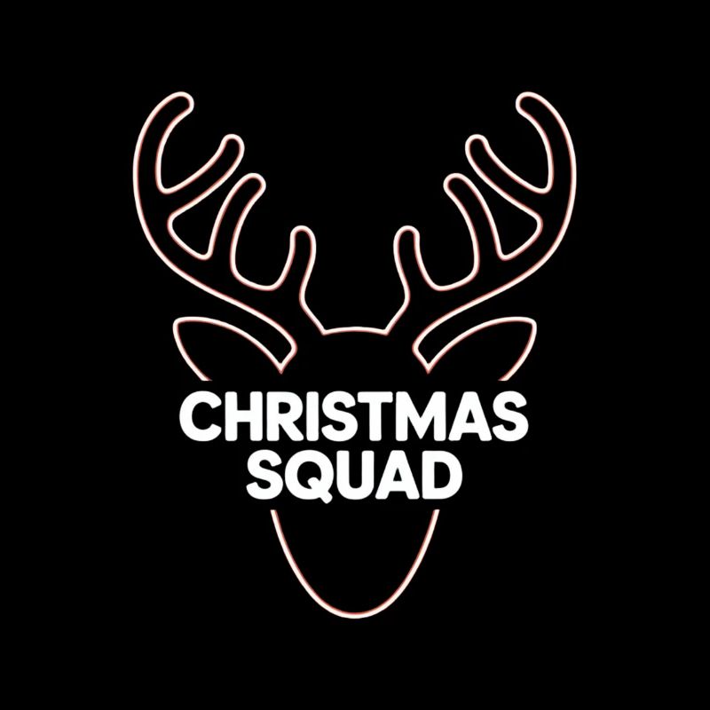 Neon Hirsch Geweih Christmas Squad