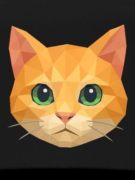 Polygon Katze – Geometrisches Katzen-Design
