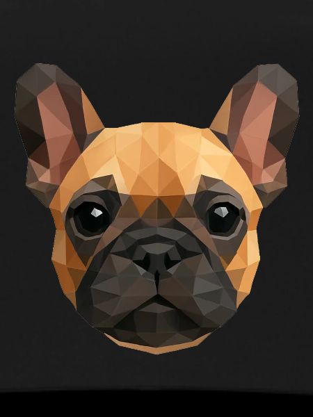 Polygone Bouledogue Français – Chien mignon