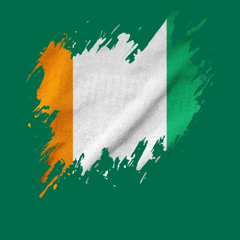 Drapeau de la Côte d’Ivoire dans un style déchiré