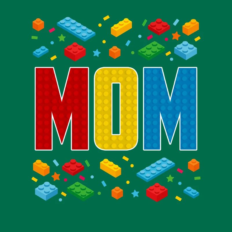 Maman brique constructeur créatif maternité bloc amant