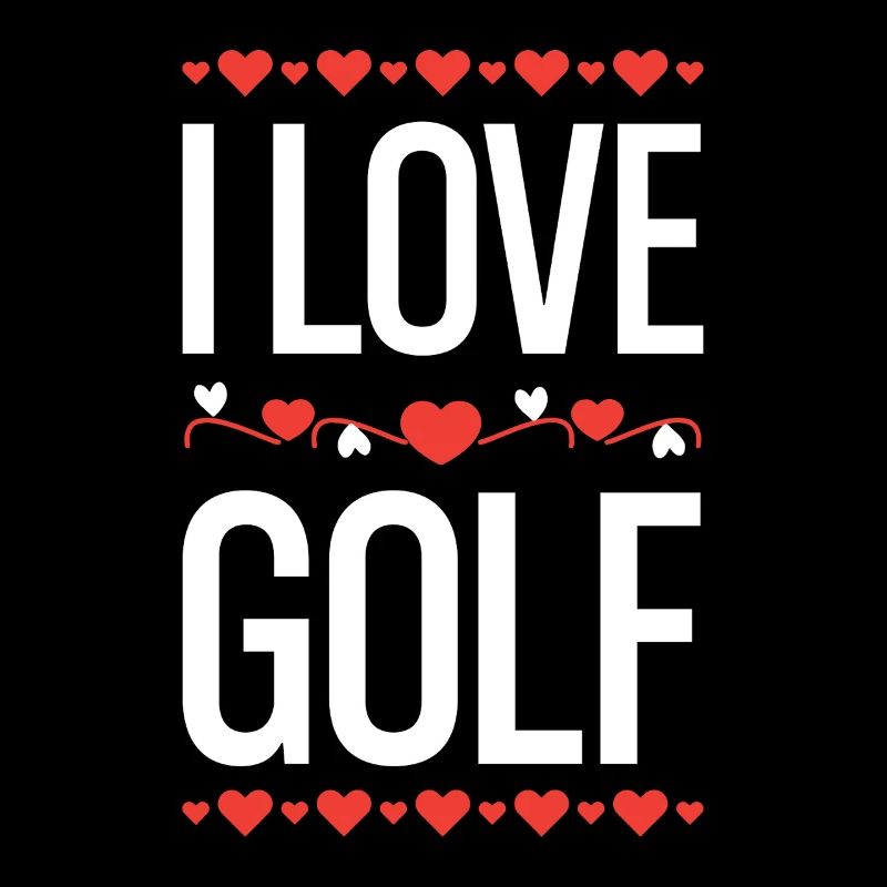 I Love Golf Herz Design
