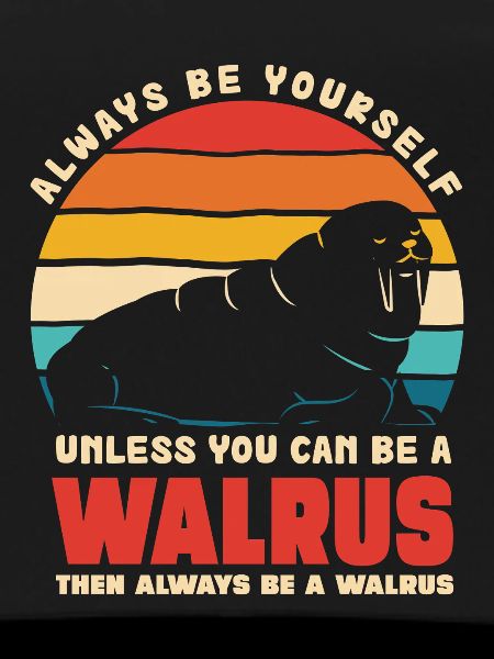 Walrus Selbstbewusstsein Retro