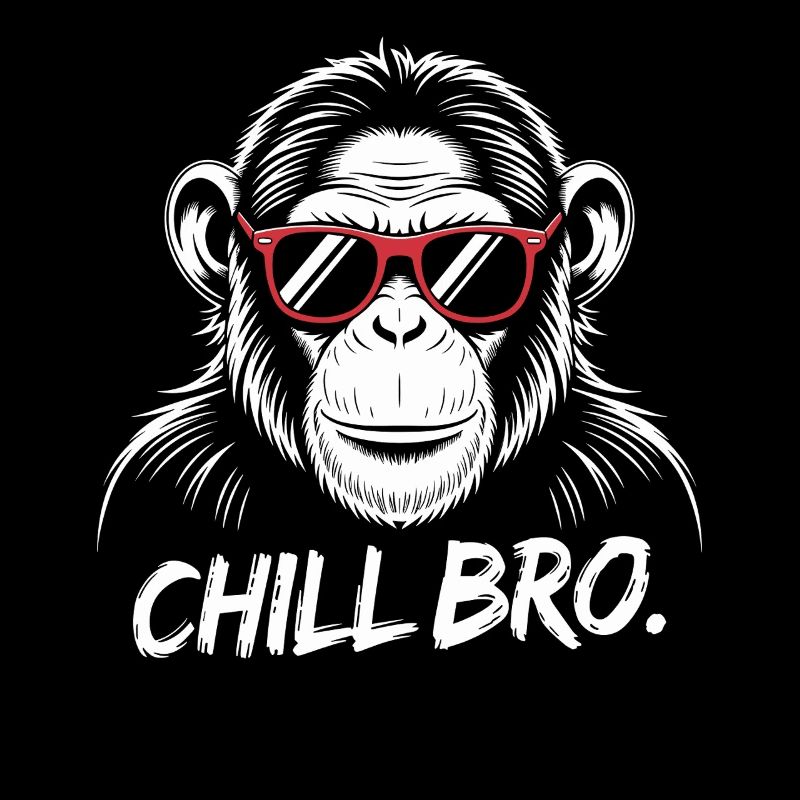 Chill Bro Affe Mit Sonnenbrille