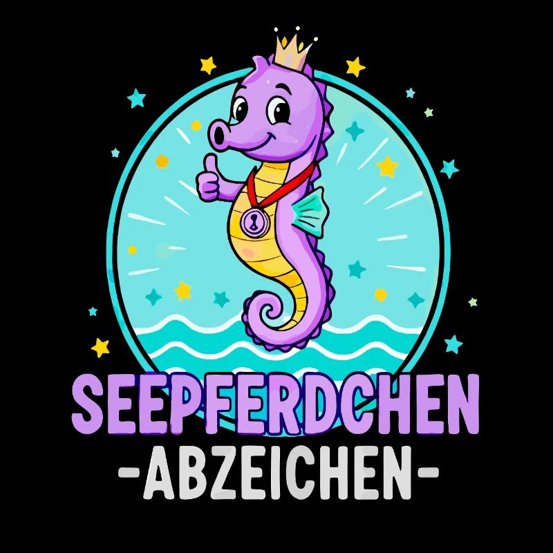 Seepferdchen Abzeichen Lila Schwimmen Kinder