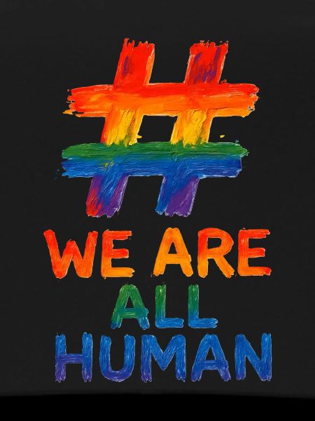 #WeAreAllHuman - Conception d’aquarelle arc-en-ciel