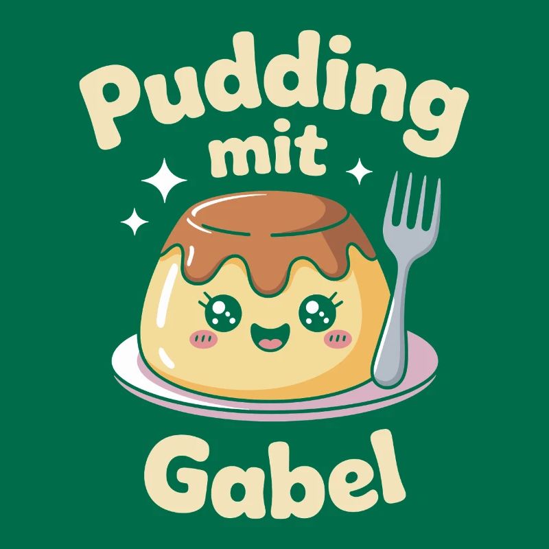 Pudding with fork
