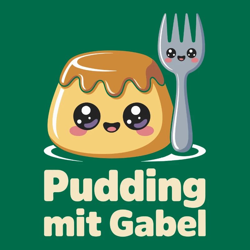 Pudding with fork