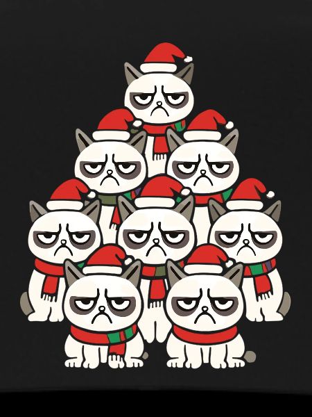 Grumpy Christmas Cats – Lustiges Katzen