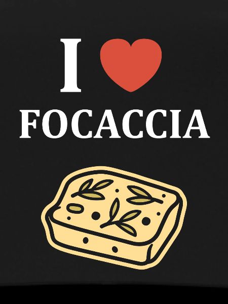 I Love Focaccia Illustration Bread