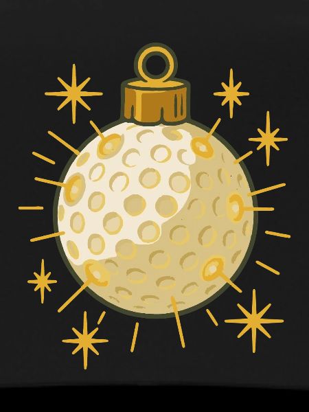 Lustiger Golfball Christbaumschmuck Design