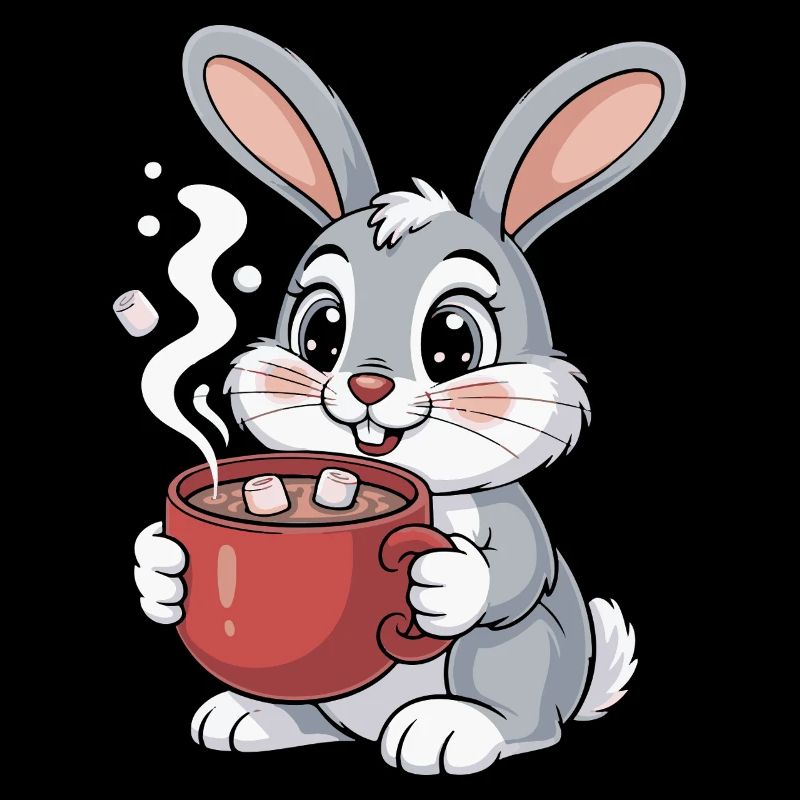 Kuschelbunny mit Kaffeebecher