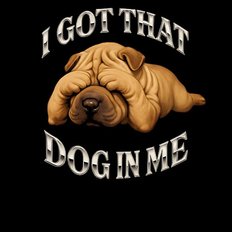 Shar Pei Hunde Humor Spruch Geschenkidee