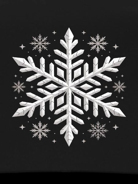 Large Elegant Snowflake Winter