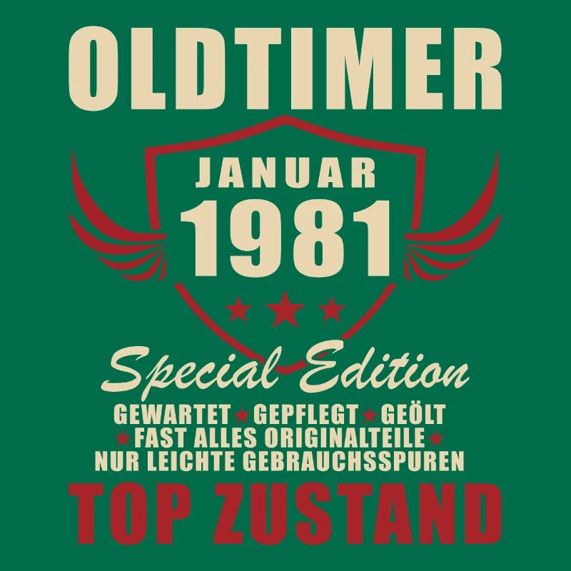 45. Geburtstag Geschenk Oldtimer Januar 1981