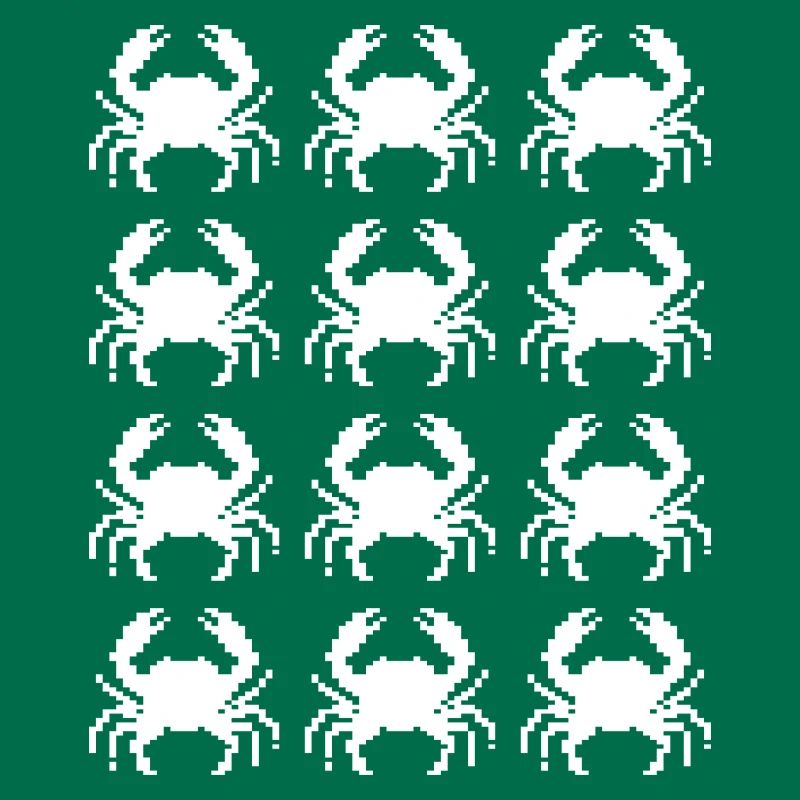 Crab Pixel Pattern Repeat