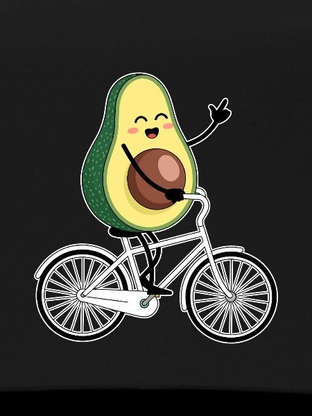 Funny Mountain Biker Avocado