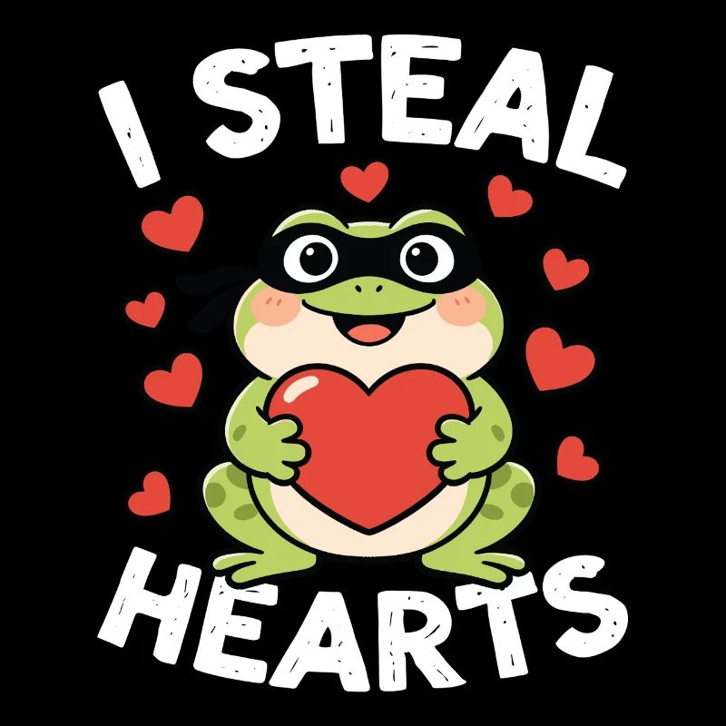 Je vole la grenouille des cœurs