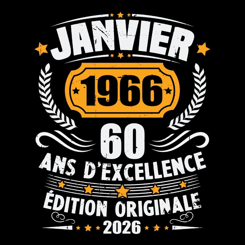 Vintage Janvier 1966 Cadeau D'anniversaire 60 Ans