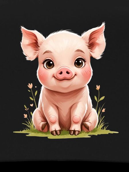 Niedliches Ferkel im Aquarellstil