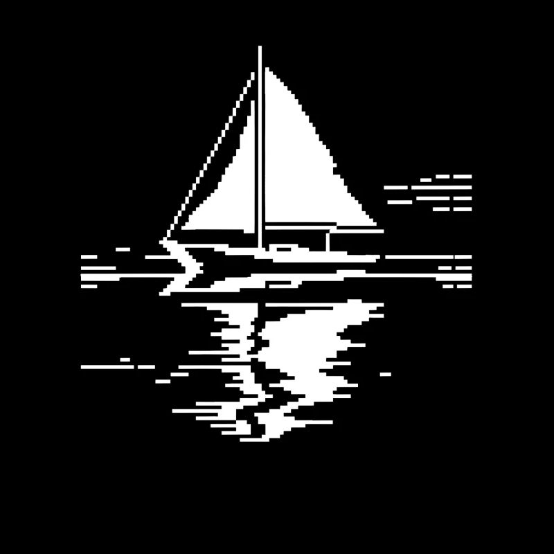 Sailboat Pixel Graphic