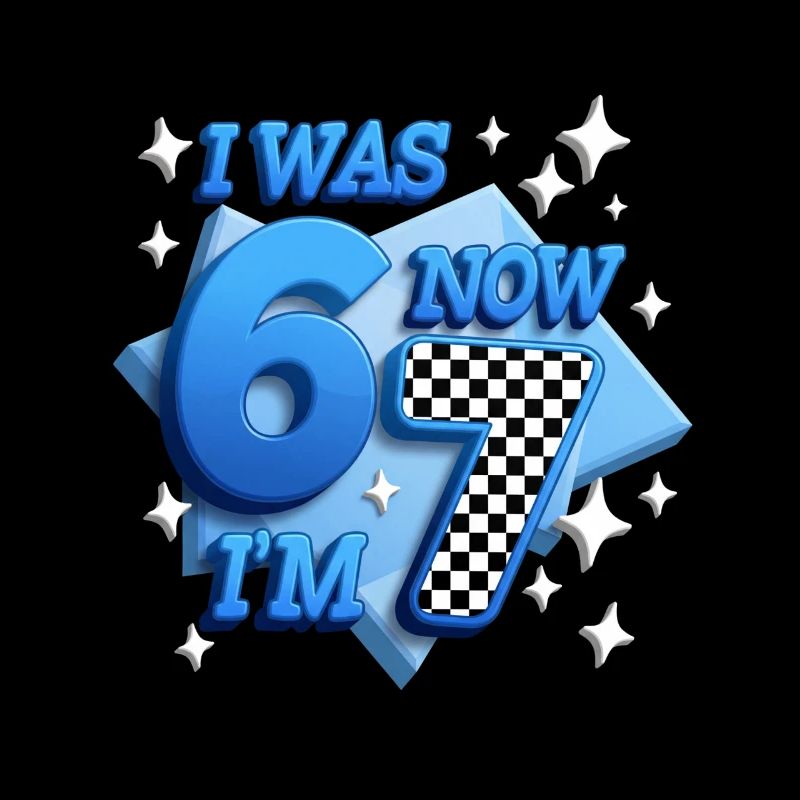 67 Six Seven Blue Checkered I was Now I'm 