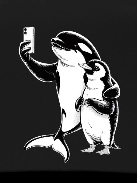 Orca and seal
